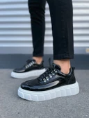 JET-010 Cloud Bağcıklı Rugan Erkek Günlük Sneaker Ayakkabı RBT - Siyah - 2