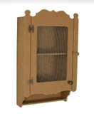 Ahşap Mdf Boyanabilir Tek Kapaklı Telli Duvar Mutfak Rafı - Terek - 2