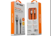 Hytech HY-X250 3A Micro Usb 1,2m Gold Data + Sarj Kablosu thumbnail 1