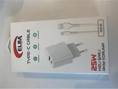 ELBA ELB-43 25W 2li USB Başlık TYPE-C Kablolu Set Hızlı Şarj Akım Koruma - 2