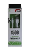Elba Elb38-L1 1,5Mt  iPhone Lightning Beyaz 3A Hızlı Şarj Kablosu thumbnail 1