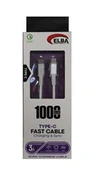 Elba Elb-39 T20 Type-c To Type-c 1Mt Beyaz Şarj Kablosu Beyaz thumbnail 2