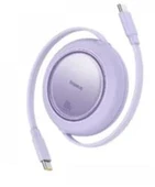 Baseus P10364500213-00 Free2 Pull Mini Kablolu USB-C 100W 2M Mor Şarj Kablosu thumbnail 2