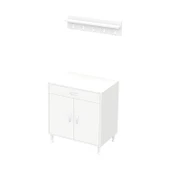 Modilayn DOQU (XL) Set Ocak Altı Dolap 70x88x48 cm, Çekmeceli, Kapaklı, Tüp Bölmeli Ve Baharat Raflı - 10