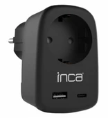 INCA IPW-42SY TYPE-C+ USB-A Giriş Soketli Duvar Prizi - 1