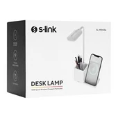 S-link SL-M9054 Siyah TypeC 10W Kablosuz Şarj Cihazı Kalemlikli Masa Lambası - 4