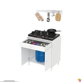 Modilayn DOQU (XXL) Set Ocak Altı Dolap 75x88x48 cm 1 Çekmece 2 Kapaklı ve 1 Gözlü Tüp Bölmelidir thumbnail 7