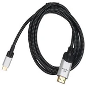 Vcom CU423MCV-1.8 Siyah 1.8MT Type-C To Hdmi 2.0V Kablo - 4