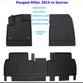 Peugeot Rifter 2019 ve Sonrası 4D Premium Havuzlu Paspas - 1