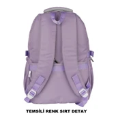 Relaxion Su Geçirmez Çok Gözlü Okul Sırt Çantası Bordo 2058 - 3