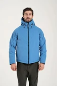 Exuma 2311142 Erkek Yağmur Rüzgar Geçirmez Turkuaz Mont thumbnail 2