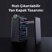 RaXius Momentum DS-R5.66H021 Ryzen5 6600H 64GB 2TBSSD+2TBSSD FreeDOS Mini PC thumbnail 4