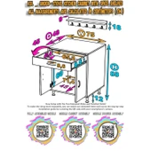 Modilayn DOQU (XXL) Set Ocak Altı Dolap 75x88x48 cm, Çekmeceli, Kpkl, Tüp Bölmeli Ve Baharat Raflı - 5