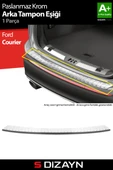 S-Dizayn Ford Courier Krom Arka Tampon Eşiği 2023 Üzeri A+ Kalite thumbnail 1