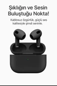 Siyah 4. Nesil Air Bluetooth Kulaklık Bütün Cihazlara Tam Uyumlu Kılıf Ve Taşıma Ipi Hedyeli - 1