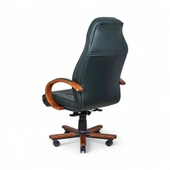 Salvador Yeşil Deri Makam Koltuğu - 3