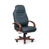 Salvador Yeşil Deri Makam Koltuğu - 1