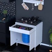 Modilayn DOQU (XXXL) Set Ocak Altı Dolap 80x88x48 cm 1 Çekmece 2 Kapaklı ve 1 Gözlü Tüp Bölmelidir - 1