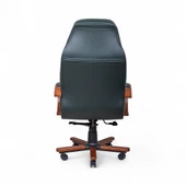 Salvador Yeşil Deri Makam Koltuğu - 4