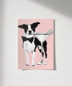 Çerçevesiz Poster Şık Köpek ve Martini thumbnail 1