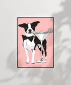 Çerçevesiz Poster Şık Köpek ve Martini thumbnail 7