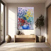 Vazodaki Çiçekler Kanvas Tablo thumbnail 1