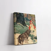 Kırmızı Başlıklı Kız Kanvas Tablo thumbnail 2