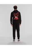Kappa Authentic Space Jump Hoodie Erkek Siyah Regular Fit Hoodie - 1