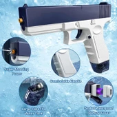 Elektrikli Otomatik Atış Yapan Çift Sarjörlü GLOCK Su Tabancası - 2