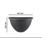 Omnipazar SO-DD03 Dekoratif Damla Duvar Saksı 3.4 Litre Antrasit 6 Adet thumbnail 2