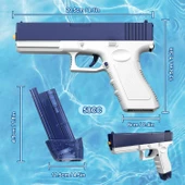 Elektrikli Otomatik Atış Yapan Çift Sarjörlü GLOCK Su Tabancası - 4