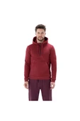 Erkek Bordo Yarım Fermuar Kapüşonlu Sweatshirt 2012051 thumbnail 1