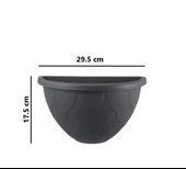 Omnipazar SO-DD02 Dekoratif Damla Duvar Saksı 2.4 Litre Antrasit 6 Adet thumbnail 2