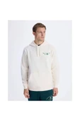 Kappa Authentic Graphik Phelps Erkek Beyaz Regular Fit Hoodie - 1