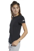 Reebok Logo Tee Kadın Siyah Koşu Tişörtü FQ6641 - 1