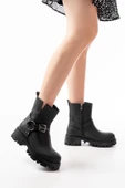868-2015 Siyah Fermuarlı Günlük Kadın Bot - 1
