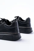 RS-2435 Siyah Platin Bağcıklı Dikişli Günlük Spor Ayakkabı thumbnail 2