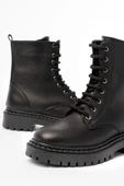 1101-2289 Siyah Luna Bağcıklı Fermuarlı Günlük Kadın Bot - 5