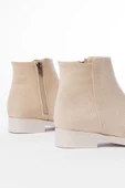 165-204 Bej Süet Fermuarlı Günlük Kadın Bot - 7
