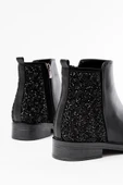 165-212 Siyah Süet Taş Aksesuarlı Fermuarlı Günlük Kadın Bot - 10