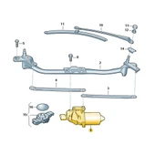 Skoda Fabia 3 2015-2018 Ön Cam Silecek Motoru 5JB955113 - 3