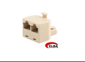 Elba 8P8C Jack- 2X8P8C Jack 2li RJ45 Çokla JK8464 thumbnail 1