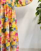 Kadın Modal Tesettür Elbise – Paisley Desenli – Rahat Kalıp – 135 cm Boy – 1-2 Beden - 11