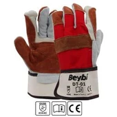 Beybi Dt-01 Deri Kaplı Isıya Dayanıklı Ağır İş Eldiveni (10Lu Paket) 10 beden - 2