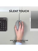 Logitech M110 Sessiz Tam Boyutlu Kablolu Usb-A Bağlantılı Optik Mouse - Gri - 5