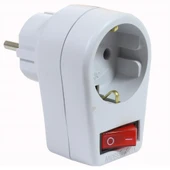 Almera Anahtarlı Topraklı Erkek Beyaz Fiş thumbnail 1