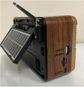 Everton Rt-671 Bluetooth Fm-Usb-Tf-Aux Şarjlı Solar Nostaljik Radyo Güneş Panelli - 4