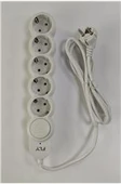 Fly 3394-01 5li 2mt Anahtarlı  Akım Korumalı Priz 2500w - 4