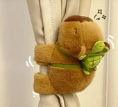 Çantalı Tutunan Kapibara Peluş Oyuncak Figür 17 Cm Yüksek Kalite Kola Yapışan Kapibara kahverengi - 2