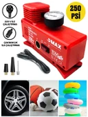 Germany Style DMAX SERİ 220 Volt-12 Volt 250 Psi Psi Kompresör Lastik Hava Şişirme Oto Pompası - 1